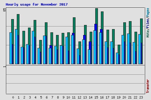 Hourly usage for November 2017