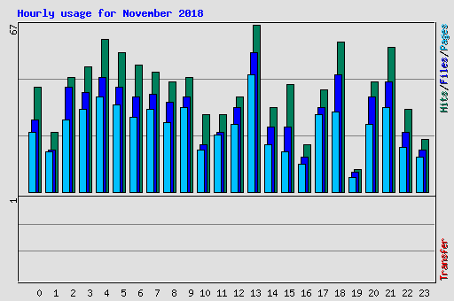 Hourly usage for November 2018